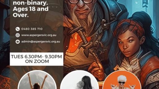 Isn’t it fantastic that registrations are open for ASD Female & Non-binary Over 18 Dungeons and Dragons groups run by a national autism organisation in Australia?